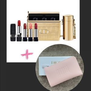 NEW Rouge Dior Minaudiere Holiday Gift Set Limited Edition + Half Moon Pouch